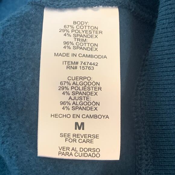 Champion Men's Teal Fleece Zip Front Hoodie Size Medium - Picture 7 of 9